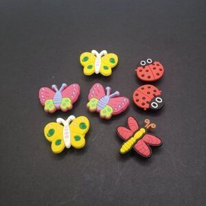 Ladybug dragonfly butterfly shoe charms clog pins jibit